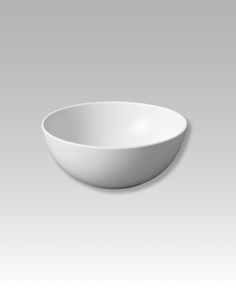 Lavabo tondo da appoggio in ceramica Opaco