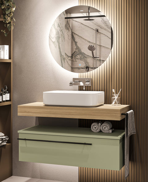 Riflesso - Set top mobile bagno 100 - Arredo per il bagno - Limpido Design