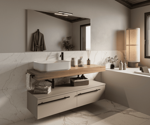 Riflesso - Set top mobile bagno 140.5