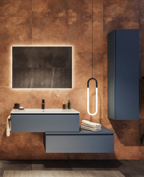 Zefiro - Set mobile bagno base doppia 100 - Arredo per il bagno - Limpido Design