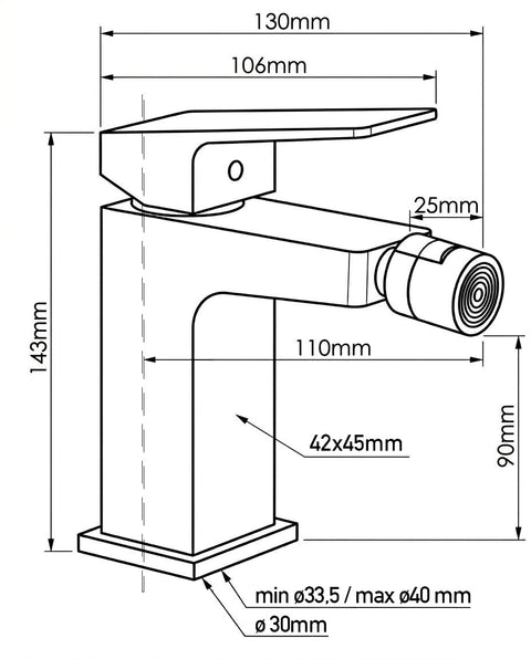 Rubinetto bidet Zenit cromato