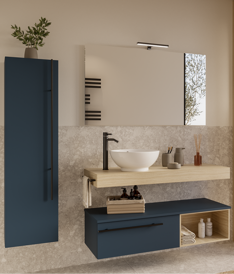 Riflesso - Set mobile bagno top poro noce 120.5