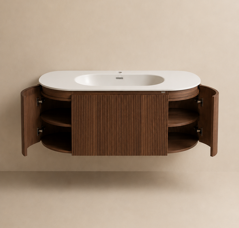 Cosmo - Set mobile bagno 120 cm legno noce