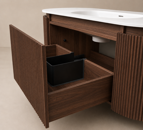 Cosmo - Set mobile bagno 120 cm legno noce