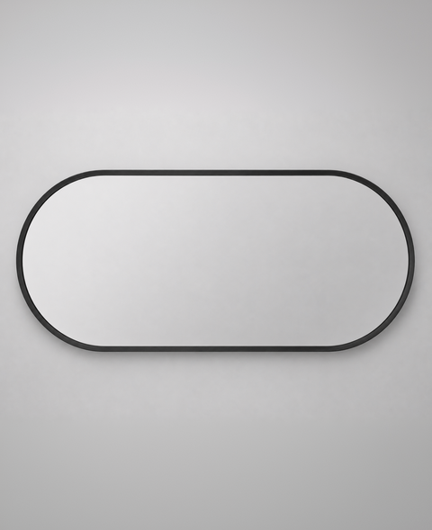 Specchio bagno ovale 120x60 nero