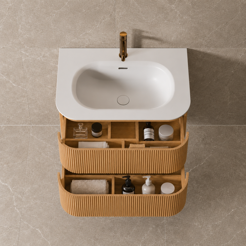 Argo - Set mobile bagno 80 cm legno rovere