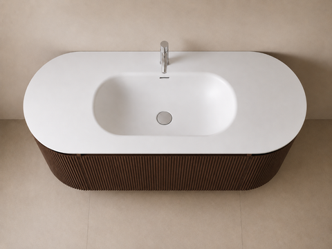 Cosmo - Set mobile bagno 120 cm legno noce