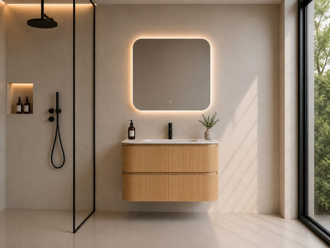 Argo - Set mobile bagno 80 cm legno rovere