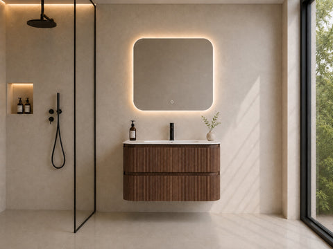 Argo - Set mobile bagno 80 cm legno noce