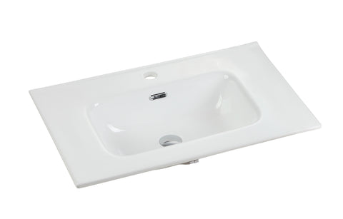 Lavabo integrato in ceramica