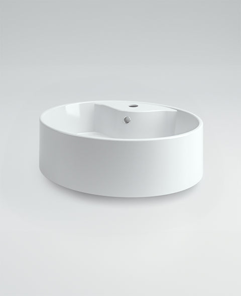 Lavabo ovale da appoggio in ceramica - Arredo per il bagno - Limpido Design
