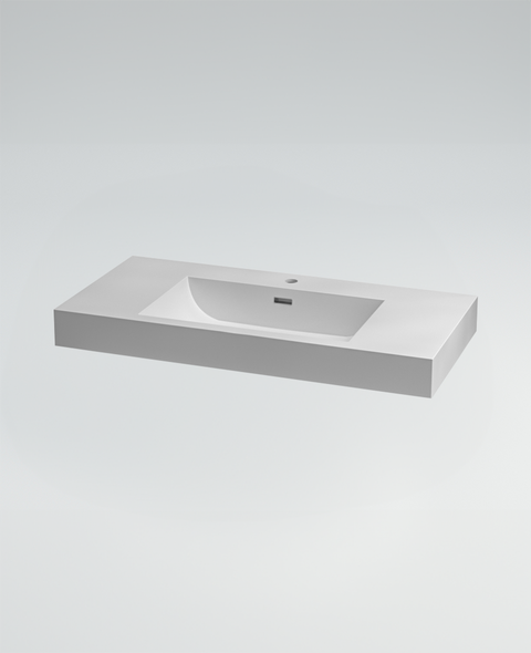 Lavabo integrato in resina 100X48
