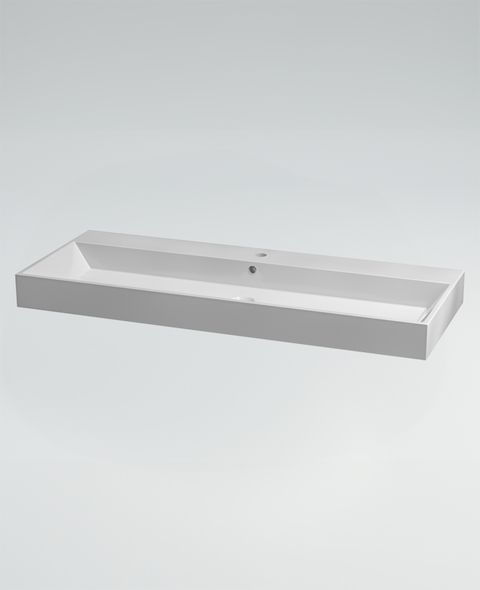 Lavabo integrato in resina 120X48