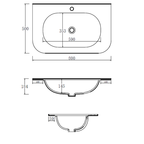 Argo - Set mobile bagno 80 cm legno rovere