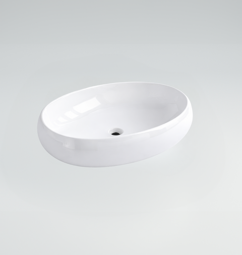 Lavabo ovale Aria da appoggio in ceramica