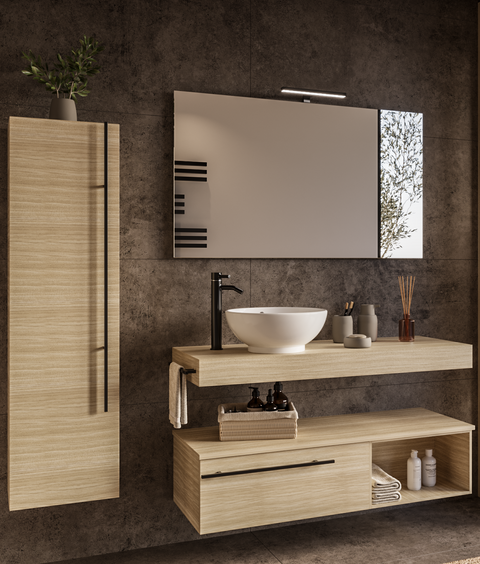 Riflesso - Set mobile bagno top poro noce 120.5