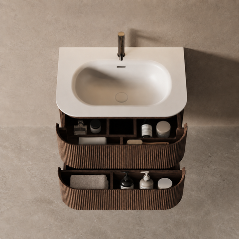Argo - Set mobile bagno 80 cm legno noce