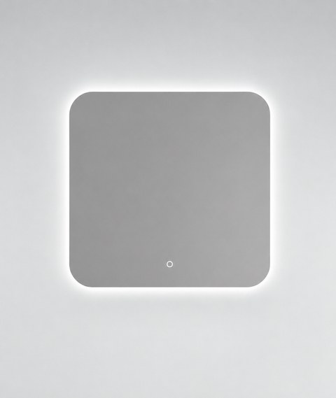 Specchio bagno arrotondato 80x80 illuminato