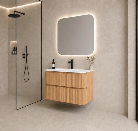 Argo - Set mobile bagno 80 cm legno rovere