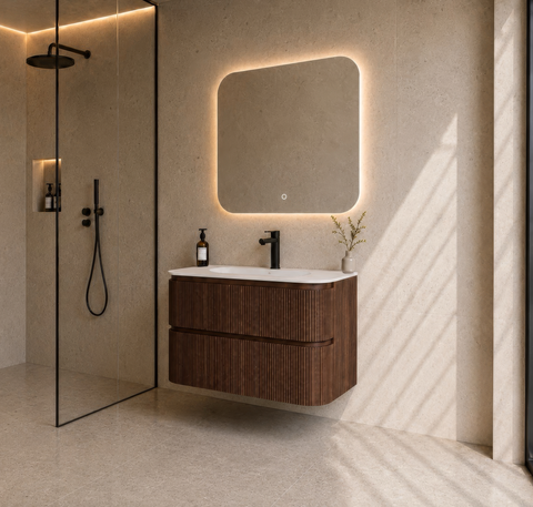 Argo - Set mobile bagno 80 cm legno noce